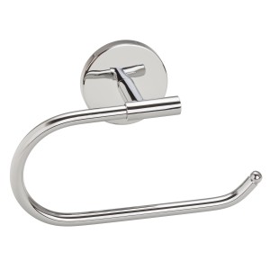 Porta carta igienica CMI S 300 cromato per montaggio a parete con fissaggio.