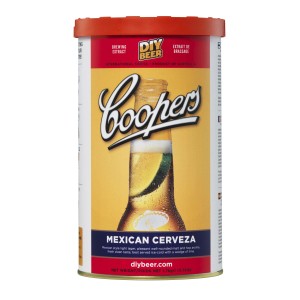 Barattolo kit birra Coopers Mexican Cerveza, con motivo bottiglia e lime.