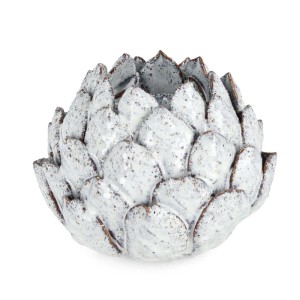 Porta candela in ceramica Masami Ø17,5 cm bianco