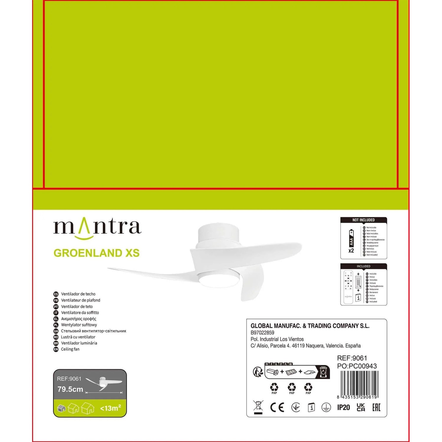 Ventilatore da soffitto con luce LED Groeland 2640 lm 3000/5000 K Ø 79,5x21 cm_10
