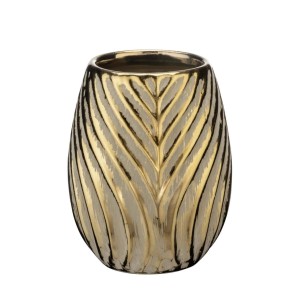 Portaspazzolini in ceramica Idro dorato