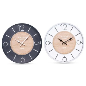 Orologio da parete in mdf Ø33 cm in confezione termoretratta