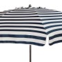 Ombrellone da mercato t.b.t. a righe blu e bianche per giardino o terrazza.