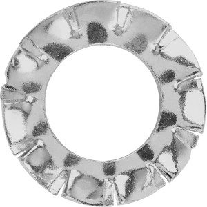 Rondella dentata LUX, Ø 5,3 mm, zincata, impedisce l'allentamento delle viti, 40 pezzi