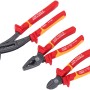 Set 3 pinze LUX 1000V Comfort: pinza combinata, tronchese laterale, pinza a pappagallo.