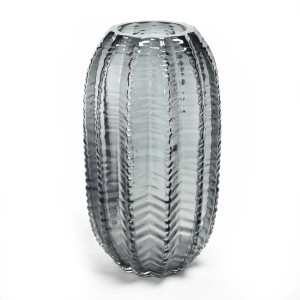 Vaso in vetro Ø15xH28 cm bianco