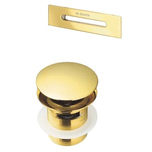 Kit per vasca piletta e tappo troppopieno vasca oro