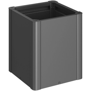 Biohort Belvedere Midi aiuola rialzata, grigio scuro metallizzato. Fioriera in metallo per giardino e balcone.