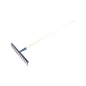 Rastrello LUX con 14 denti e manico da 150 cm per giardinaggio.