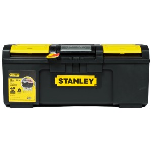 Cassetta portautensili Stanley Basic 24, nero-giallo, con chiusura rapida e organizer.