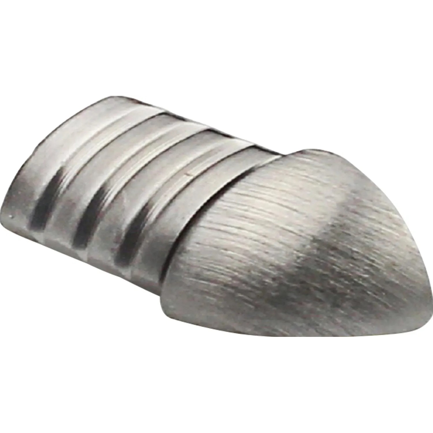 Angolo profilo terminale quarto di cerchio, acciaio inox spazzolato, 8 mm, 2 pezzi