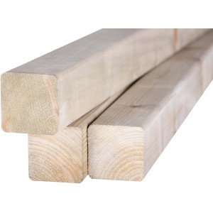 Pali in legno per recinzioni, naturali, quadrati.