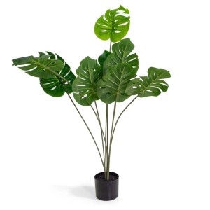 Pianta artificiale in plastica Monstera h120 cm