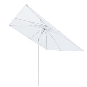 Ombrellone da giardino a palo centrale Arkansas 2,1x2,1 m H 2,4 m bianco