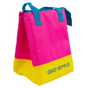 Borsa termica rosa e gialla Gio'Style per campeggio.
