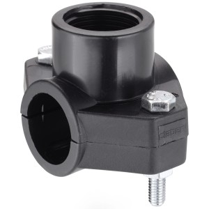 Sella di presa nera per irrigazione interrata.