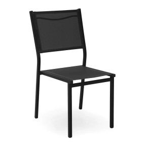 Sedia da giardino impilabile in alluminio Sullivan antracite 55x46 cm H 43/88 cm