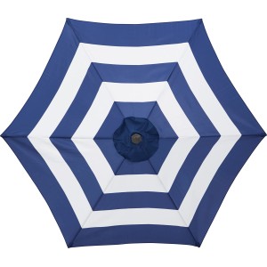Ombrellone da mercato Honolulu, Ø 300 cm, a righe blu e bianche, con manovella.