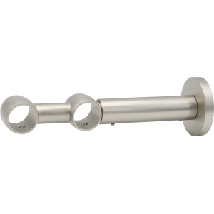 Supporto per bastone per tende Mydeco Noble, effetto acciaio inox, estensibile per aste da 2 cm.