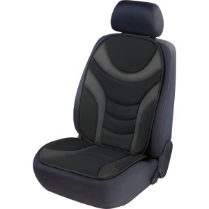 Cuscino per sedile auto OBI Core nero/grigio, traspirante e confortevole.