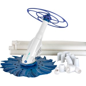 Gre Robot aspiratore automatico per piscina, pareti e fondo, bianco, con accessori.