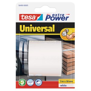 Nastro adesivo universale Tesa extra Power, bianco, 5m x 50mm.