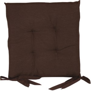 Cuscino per sedia marrone con lacci.