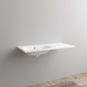 Lavabo bianco t.b.t. della categoria Lavandini montato a parete.