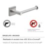 Porta carta igienica t.b.t. in acciaio inox spazzolato.