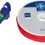 Livella a bolla LUX con corda da muratore Classic (40 m) e supporto in plastica blu.