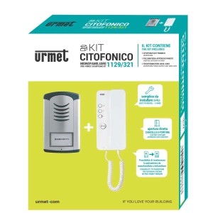 Impianto citofonico universale  Urmet  espandibile 2 pulsanti bianco