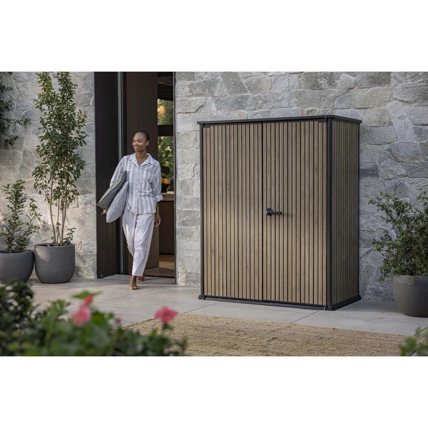 Porta attrezzi in plastica Keter Vertical sp. 20 mm marrone chiaro 1,16 m²_9