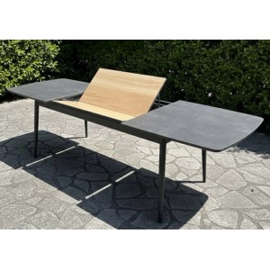 Tavolo allungabile da giardino Aster in alluminio 166-254x100x76 cm
