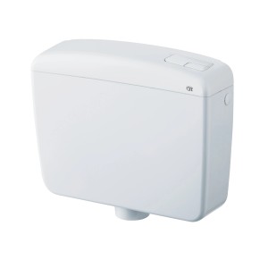 Cassetta WC t.b.t. bianca per WC a cassetta, montaggio a parete.