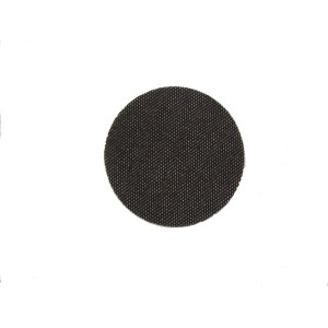 Disco abrasivo nero per levigatrice orbitale, accessorio per utensili di levigatura.
