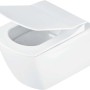 WC sospeso Song con sedile senza bordo 37x35 cm bianco