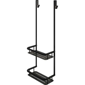 Mensola doccia Idrostile con ganci 276x762 mm nero