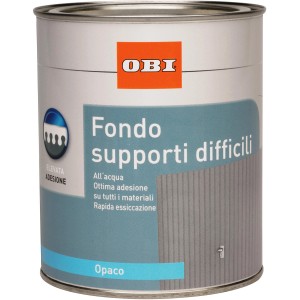 Primer OBI Ultra Bianco opaco, barattolo da 750 ml. Primer universale bianco per interni ed esterni.