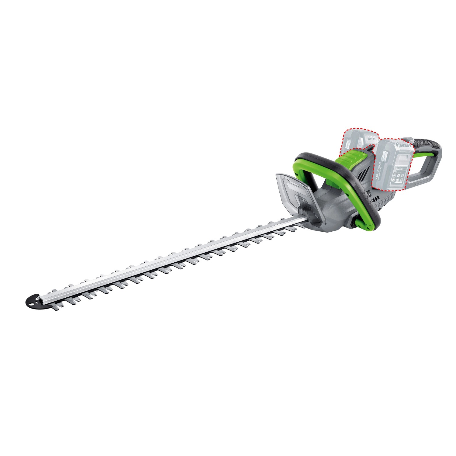 Tagliasiepi a batteria LUX 1 PowerSystem A-HS-2x20/61 con lama da 61 cm.