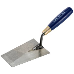Cazzuola Berner LUX Classic, 140 mm, con lama conica e manico in legno blu.