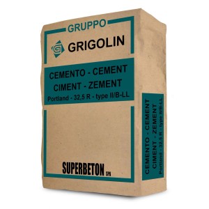 Sacco di malta cementizia Grigolin, Portland 32.5 R, tipo II/B-LL.