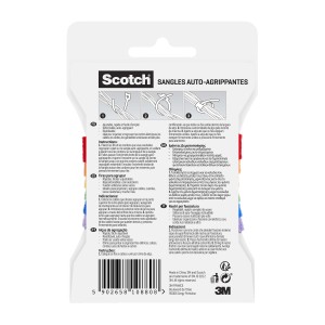 Fascette per cavi a strappo Scotch, colori assortiti, per una facile gestione e raggruppamento dei cavi.