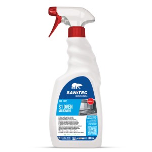 Sanitec S1 Detergente Forno in flacone spray da 500ml, detergente per cucina e casa.