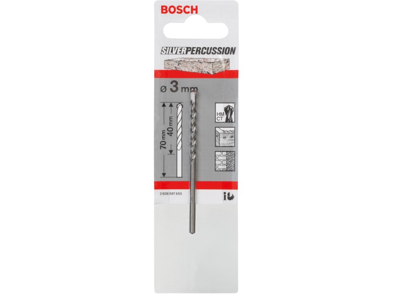 Punta per trapano Bosch CYL-3 3x70 mm