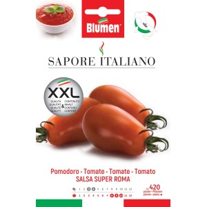 Seme di pomodoro Super Roma, qualità XXL per un sapore italiano.