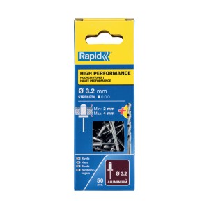 Rivetti Rapid Alte Prestazioni Ø3.2 x 8 mm Conf. da 50 pz e Punta Trapano incl