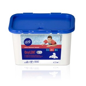 Trattamento acqua piscina OxyLENT per il trattamento dell'acqua in piscina.