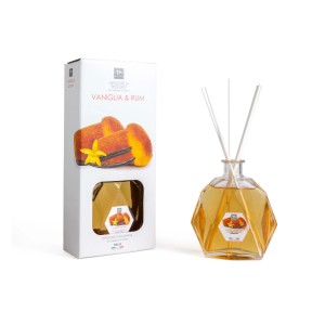 t.b.t. Candela profumata con bastoncini in elegante bottiglia di vetro.