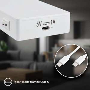 Luce da lettura a LED dimmer touch 200 lm 2W luce calda bianco