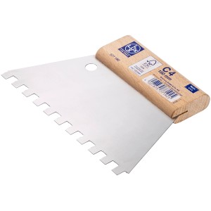 Spatola dentata LUX Classic, dentatura 8x8 mm, per applicare la colla per piastrelle.